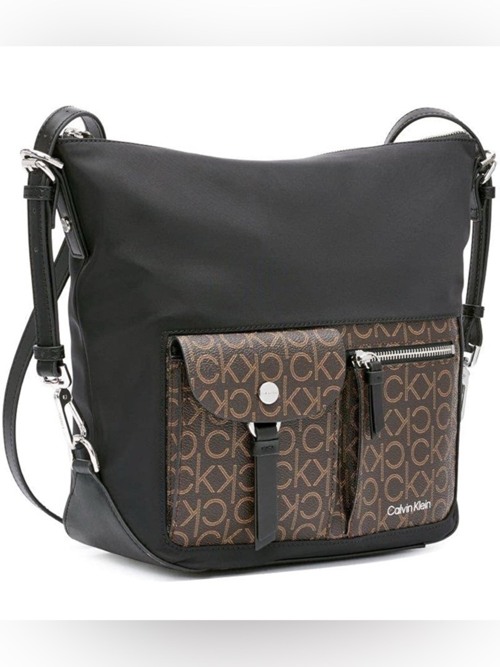 Calvin Klein Black Nylon Crossbody Purse